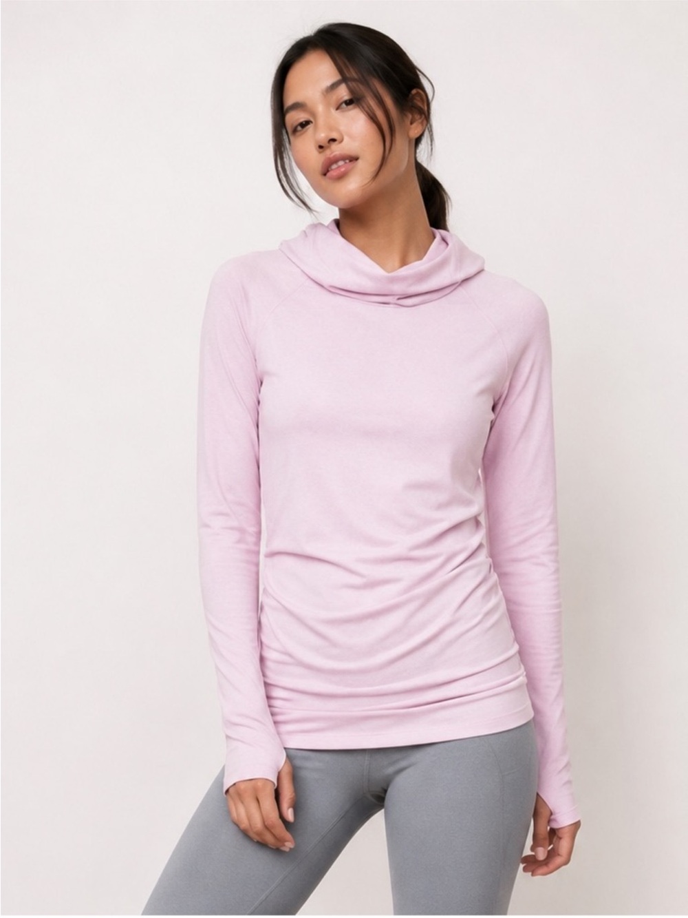 Athleta Essence Hooded Tunic Top In Simply Lilac Size XXS